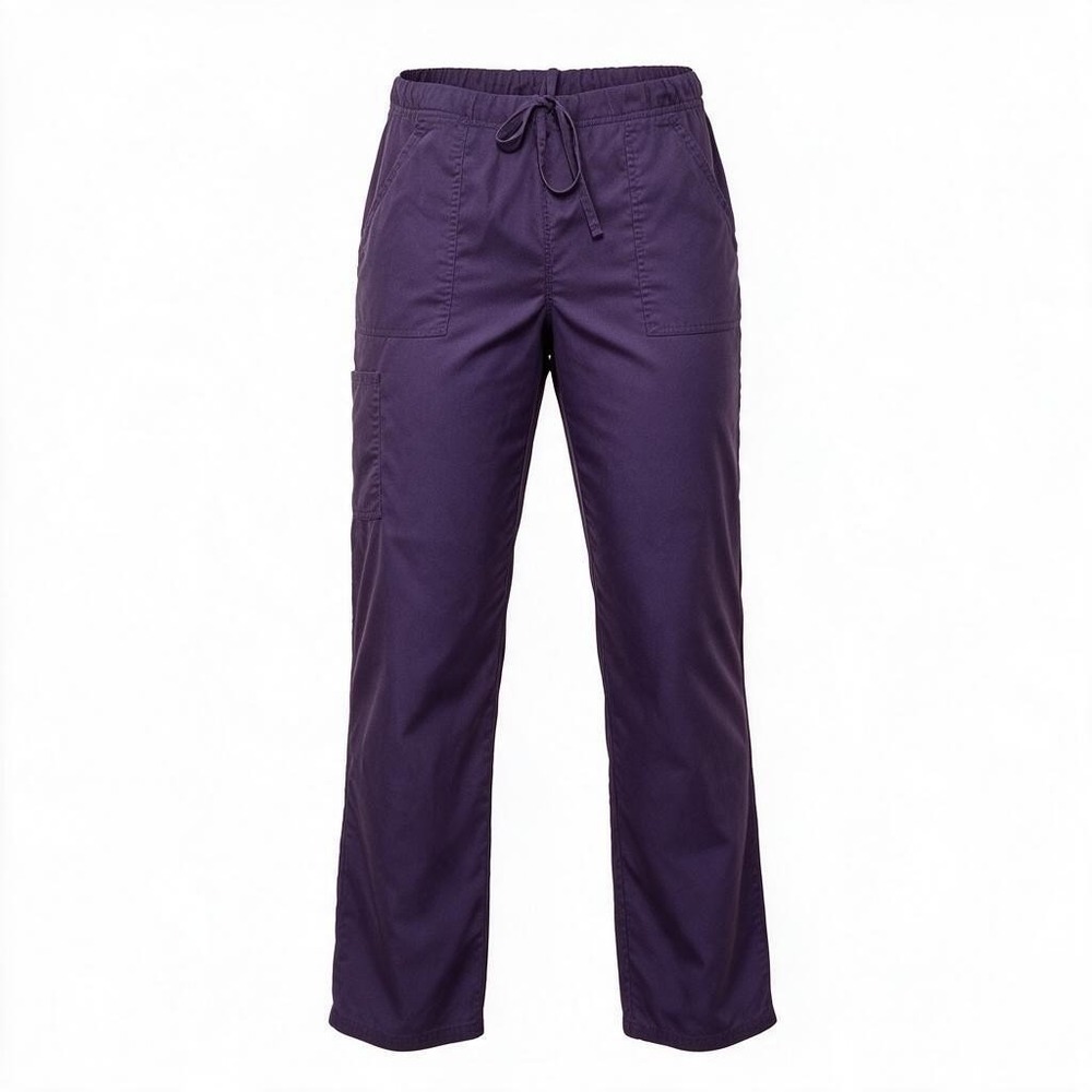 Scrubstar Womens Medium Eggplant Purple Cargo Scrub Pants
